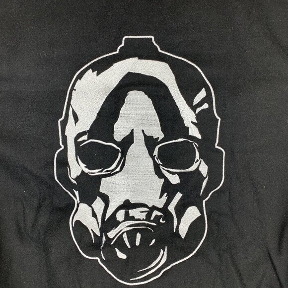 Borderlands Insert Coin Unisex Varsity Jacket S Black & Gray With Striped Cuffs - Picture 7 of 9